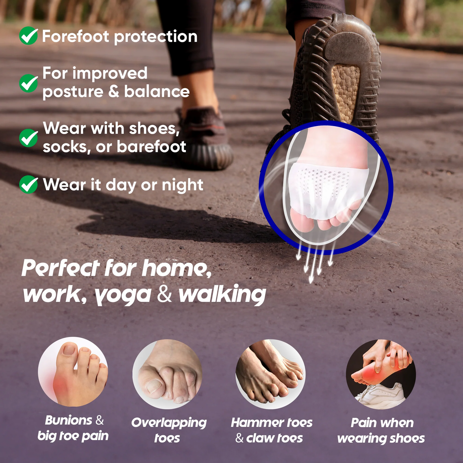 Foot alignment and protection benefits