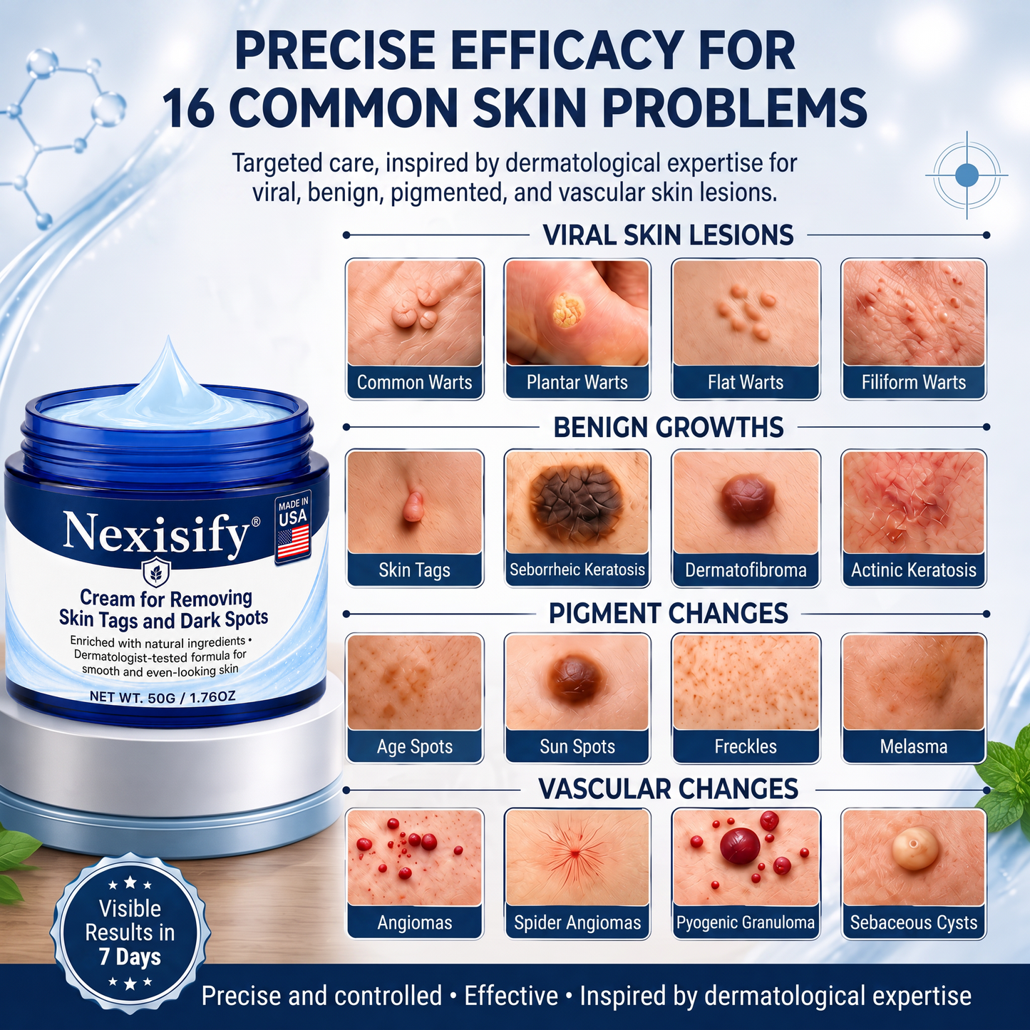 Nexisify® Advanced Correcting Cream for Skin Tags, Moles & Spots – 7‑Day Painless & Scar‑Free – Advanced Care for Skin Imperfections