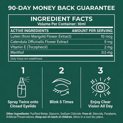 Lutein Eye Care Spray — 10-Second Daily Routine