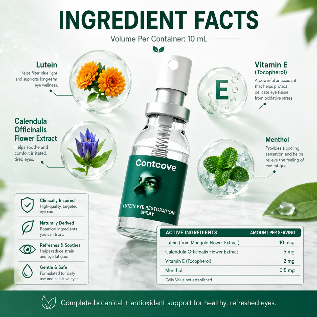 Lutein Eye Care Spray — 10-Second Daily Routine