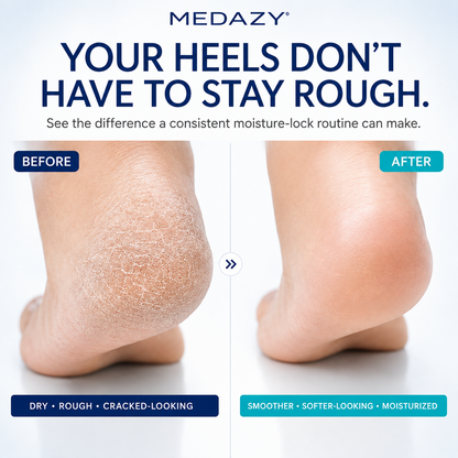MEDAZY™ Heel Recovery System – Cracked Heel Cream + Moisture-Lock Silicone Socks