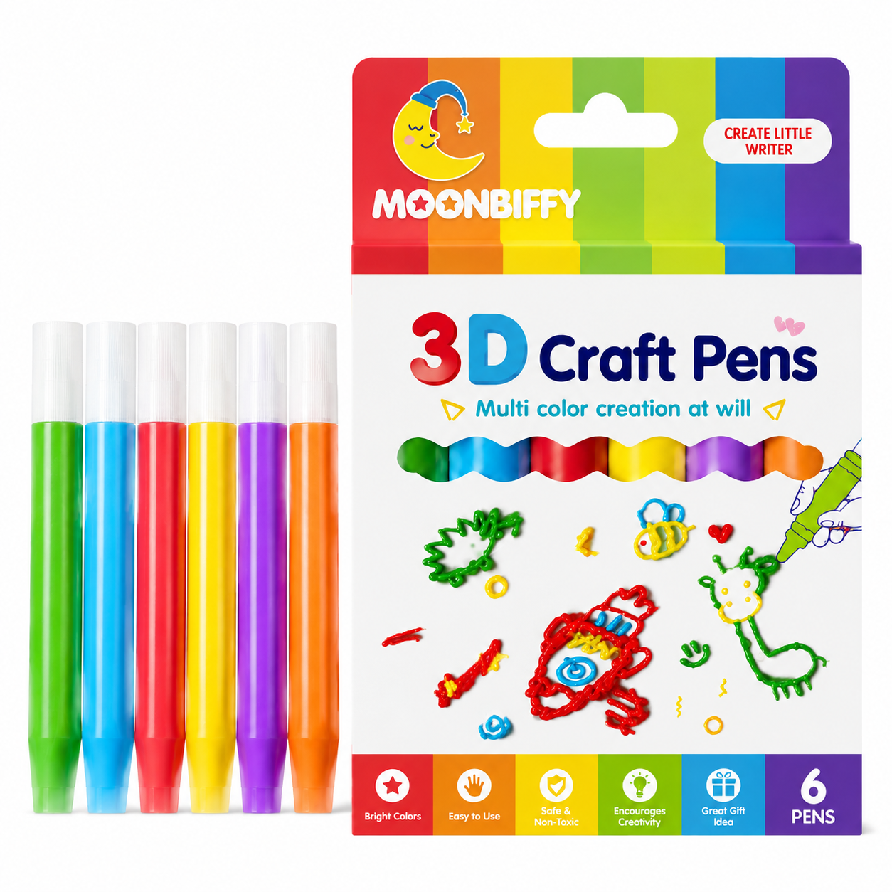 MOONBIFFY™ Heat-Activated 3D Craft Pens — New & Improved