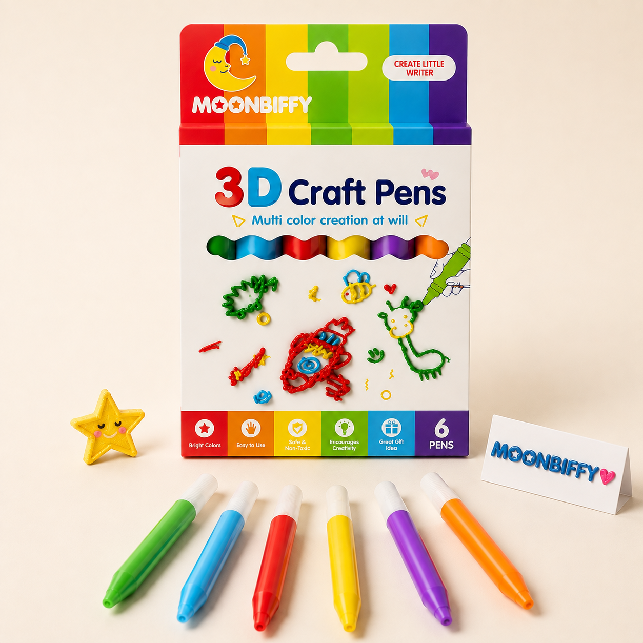 MOONBIFFY™ Heat-Activated 3D Craft Pens — New & Improved